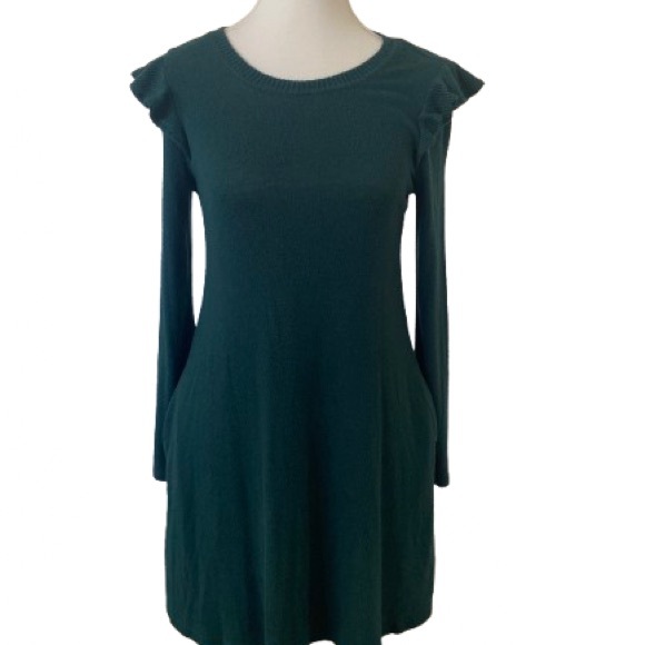 Iz Byer Forest Green Long Sleeve Dress - Picture 1 of 13